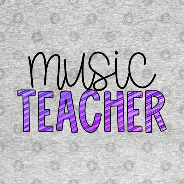 Music Teacher Purple Stripes by broadwaygurl18